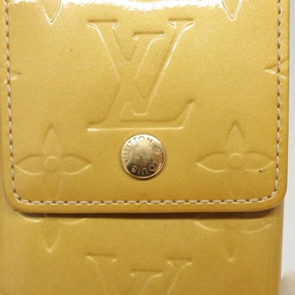 LOUIS VUITTON Monogram Vernis Green Cigarette Case Beige - Picture 9 of 16